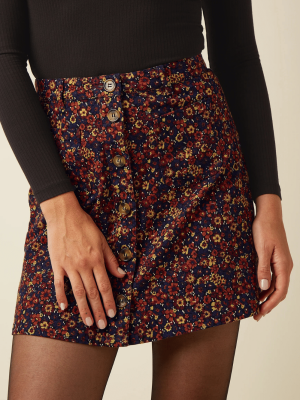 King Louie Garbo Mini Skirt Vignon Evening Blue - La Vie en Rose Damesmode Enkhuizen (2)