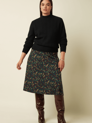 King Louie Juno Skirt Sage Black - La Vie en Rose Damesmode Enkhuizen (4)