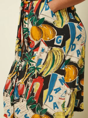 King Louie Lola Button Skirt Tropez - La Vie en Rose (4)