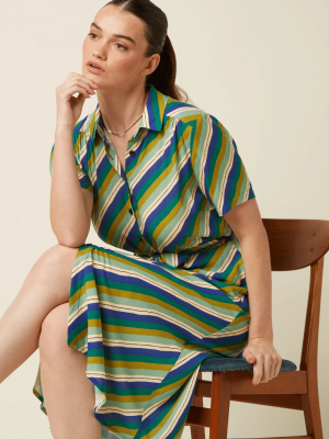 King Louie Olive Midi Dress Cliff - La Vie en Rose (4)