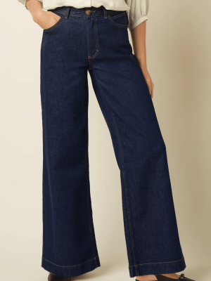 King Louie Paige Pants Onyx Denim Deep Blue (1)