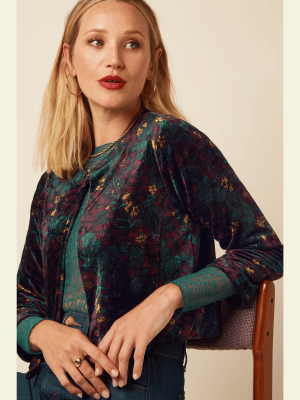 King Louie Paloma Jacket Sierra Velvet Black - La Vie en Rose Damesmode Enkhuizen (2)