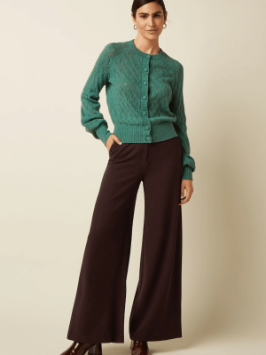 King Louie Peppa Pants Woven Crepe Dark Brown (2)