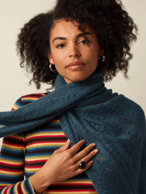 King Louie Scarf Ajour Carre Pine Green - La Vie en Rose Damesmode Enkhuizen (3)