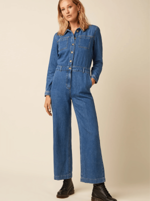 King Louie Tania Jumpsuit Stone Denim (3)