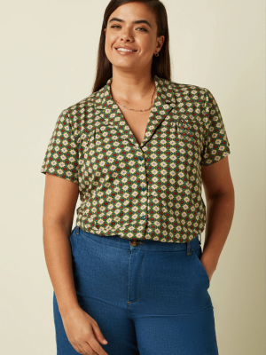 King Louie Tex Blouse Jade- La Vie en Rose (3)