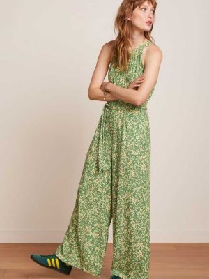 King Louie Virna Jumpsuit Paradis Jasmin Green - La Vie en Rose Damesmode