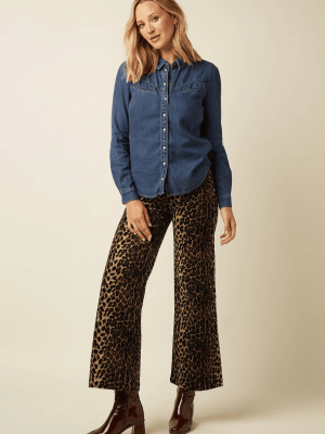 King Louie Wes Blouse Monrose Denim Blue- La Vie en Rose Damesmode Enkhuizen (3)
