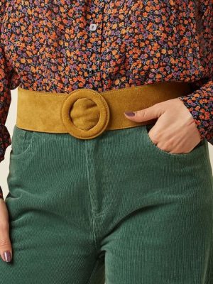 King Louie Wide Belt Golden Brown - La Vie en Rose Damesmode