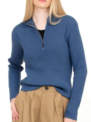 Roosenstein Wolke Robin Merino Rip Half Zip Jeans - La Vie en Rose Damesmode