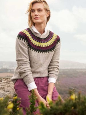 Seasalt Cornwall Berlewen Fair Isle Jumper Croquet Aran Multi - La Vie en Rose Damesmode