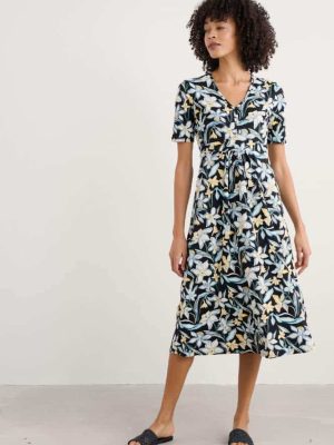 Seasalt Cornwall Carwynnen Dress Painted Daffodil Inkwell - La Vie en Rose Damesmode