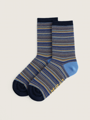 Seasalt Cornwall Everyday Socks Ripple Marks Marine Mix (1)