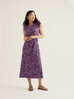 Seasalt Cornwall Fettling Dress Summer Fronds Purple Kale - La Vie en Rose Damesmode (4)