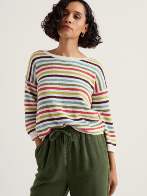 Seasalt Cornwall Knavock Jumper Mini Cornish Carnelian Multi- La Vie en Rose Damesmode