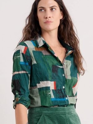 Seasalt Cornwall Larissa Shirt Aerial Field Coppice - La Vie en Rose Damesmode