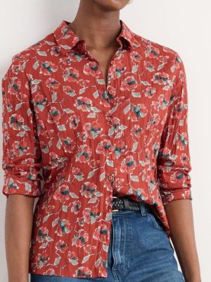 Seasalt Cornwall Larissa Shirt Artist Camellia Red Sail - La Vie en Rose Damesmode (1)