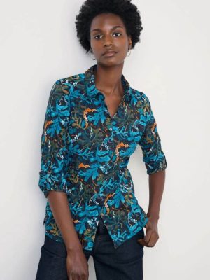 Seasalt Cornwall Larissa Shirt Floating Fronds Maritime - La Vie en Rose Damesmode Enkhuizen