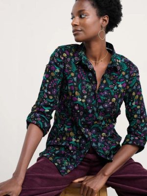 Seasalt Cornwall Larissa Shirt Illuminated Garden Onyx - La Vie en Rose Damesmode Enkhuizen