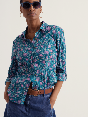 Seasalt Cornwall Larissa Shirt Pin Cushion Protea Storm - La Vie en Rose Damesmode