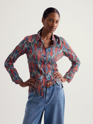 Seasalt Cornwall Larissa Shirt Red Hot Poker Dusk (6)