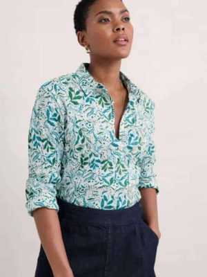 Seasalt Cornwall Larissa Shirt Wandering Peas Chalk - La Vie en Rose Damesmode