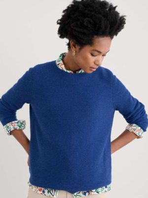 Seasalt Cornwall Makers Cotton Jumper Washed Marine - La Vie en Rose Damesmode