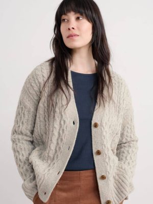 Seasalt Cornwall Newlyn Cardigan Aran Merino - La Vie en Rose Damesmode Enkhuizen