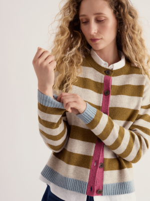 Seasalt Cornwall Pinwell Cardigan Bright Shape Fern Moss - La Vie en Rose Damesmode Enkhuizen (5)