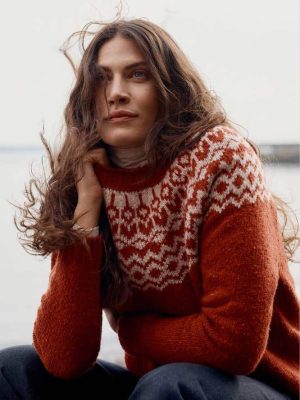 Seasalt Cornwall Port Kinnis Jumper Merino Wag Tail Red Sail Birch Mix - La Vie en Rose Damesmode