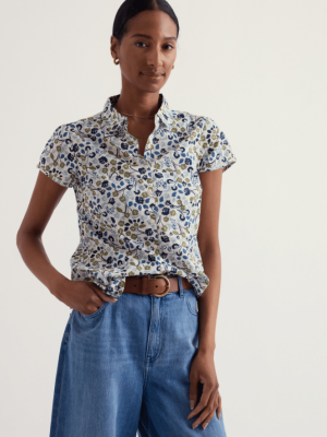 Seasalt Cornwall Rushmaker Shirt Beach Blooms Chalk - La Vie en Rose Damesmode