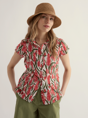 Seasalt Cornwall Rushmaker Shirt Red Hot Poker Chalk - La Vie en Rose Damesmode