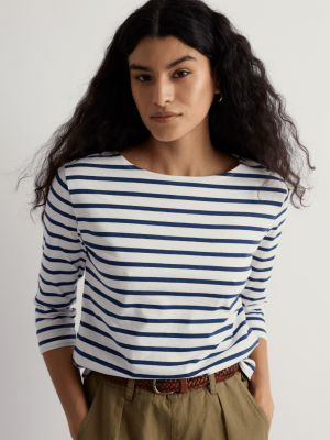 Seasalt Cornwall Sailor Top Breton Dark Voyage - La Vie en Rose Damesmode