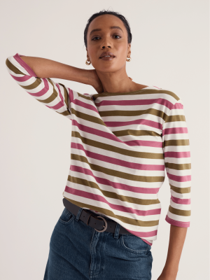 Seasalt Cornwall Sailor Top Duet Scallion Rosa - La Vie en Rose Damesmode Enkhuizen (5)