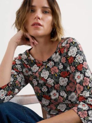 Seasalt Cornwall Seasalt Cornwall Easel 34 Sleeve Top in GOTS-Certified Organic Cotton Jersey - La Vie en Rose Damesmode