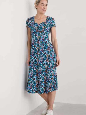 Seasalt Cornwall Secret Cove Dress Spring Geraniums Maritime - La Vie en Rose Damesmode