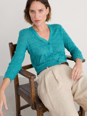 Seasalt Cornwall Sweet Day Cardigan Azurite - La Vie en Rose Damesmode
