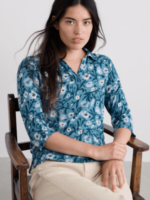 Seasalt Cornwall Wavecrest Jersey Shirt (GOTS) Blotted Anemone Minnow - La Vie en Rose Damesmode Enkhuizen