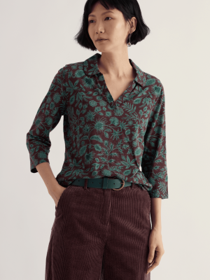 Seasalt Cornwall Wavecrest Shirt Woodland Forms Dune Grass - La Vie en Rose Damesmode Enkhuizen (4)