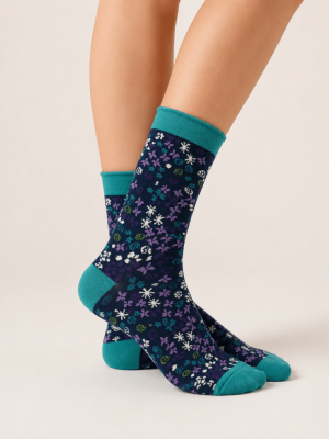 Seasalt Cornwall Women's Bamboo Arty Socks Forest Ditsy Mix- La Vie en Rose Damesmode Enkhuizen (1)