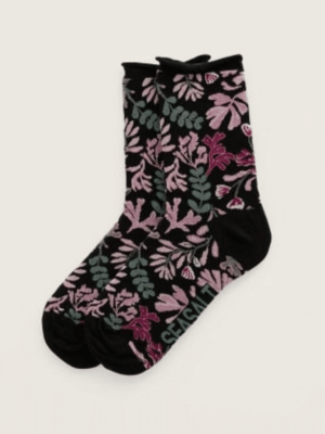Seasalt Cornwall Women's Bamboo Arty Socks Painted Seaweed Inkwell (1)