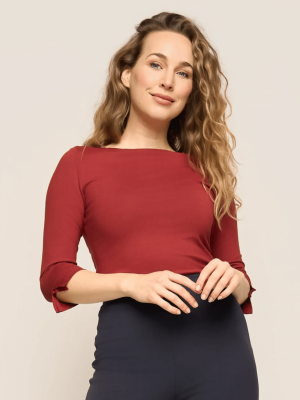 Very Cherry Boatneck Top Terra Tricot Deluxe VC-TP0200-T057 (4)