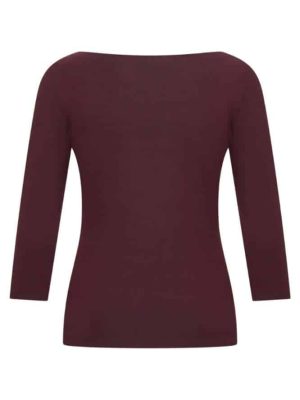 Very Cherry Boatneck Top grape Tricot Deluxe - La Vie en Rose Damesmode (1)