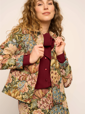 Very Cherry Cecil Jacket Babele Botanical Brocade VC-CT0600-BABELE- La Vie en Rose Damesmode Enkhuizen (5)