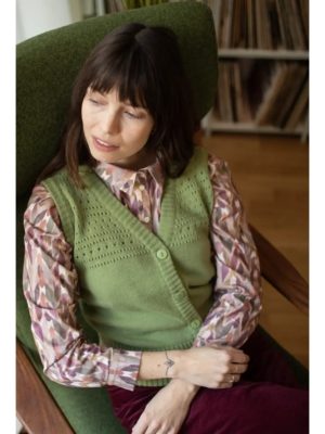 Very Cherry Jane Blouse Imani Cotton Rib - La Vie en Rose Damesmode