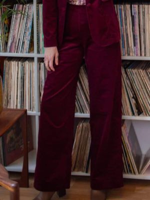 Very Cherry Marlene Pants Corduroy Granate Red - La Vie en Rose Damesmode