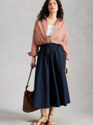 White Stuff Abigail Midi Skirt Dark Navy (4)