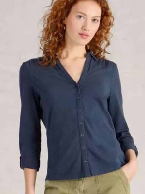 White Stuff Annie Jersey Shirt French Navy - La Vie en Rose Damesmode
