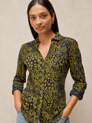 White Stuff Annie Jersey Shirt Green Print 447354 - La Vie en Rose Damesmode Enkhuizen (2)
