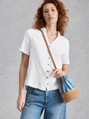 White Stuff Annie SS Double Cloth Brilliant White (4)